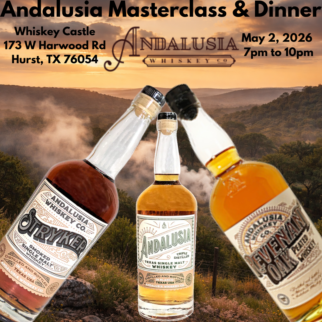 Andalusia Whiskey Co Masterclass & Dinner Saturday 05-02-2026