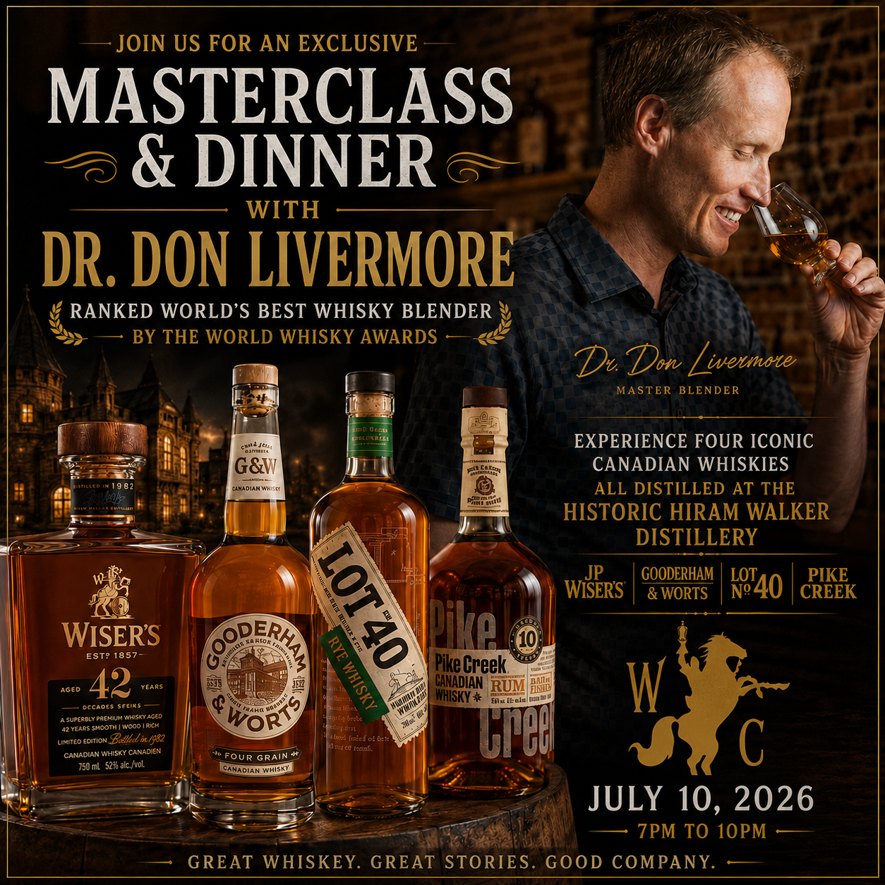 JP Wiser's Masterclass & Dinner Friday 07-10-2026 with Dr. Don Livermore