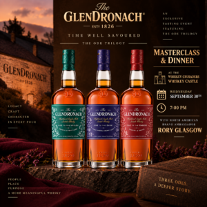 Glendronach Masterclass & Dinner Wednesday 9-30-2026